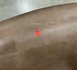 Open Box: Irving Roll Arm Swivel Recliner without Nailheads - Gravel Chocolate