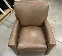 Open Box: Irving Roll Arm Swivel Recliner without Nailheads - Gravel Chocolate