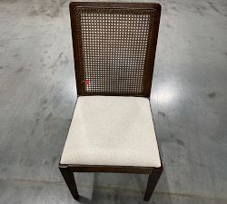 Open Box: Monty Cane Dining Chair - Performance Boucle Oatmeal, Vintage Amber