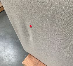 Open Box: Pearce Modern Square Arm Upholstered Wedge - Performance Textured Weave Sand, Espresso