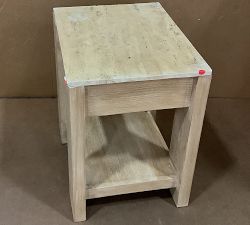 Open Box: Travertine Square Side Table (21") - Fog