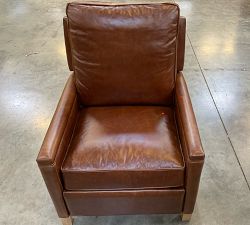 Open Box: Tyler Square Arm Manual Tall Recliner without Nailheads (41") - Statesville Molasses, Seadrift