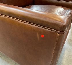 Open Box: Tyler Square Arm Manual Tall Recliner without Nailheads (41") - Statesville Molasses, Seadrift