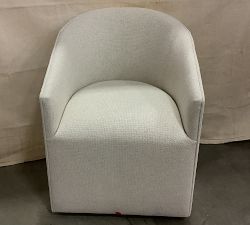 Open Box: Baldwin Upholstered Barrel Back Dining Chair - Performance Boucle Oatmeal