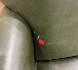 Open Box: Irving Roll Arm Grand Swivel Recliner with Nailheads - Vintage Hunter