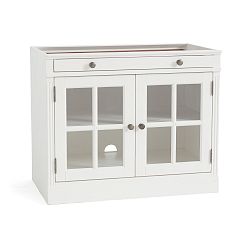 Open Box: Livingston Glass Door Cabinet (35") - Montauk White