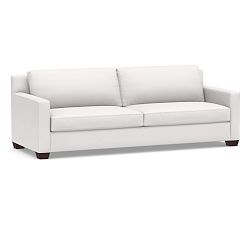 Open Box: York Square Arm Grand Sofa (94.5"), 2X2, Down Blend - Twill White