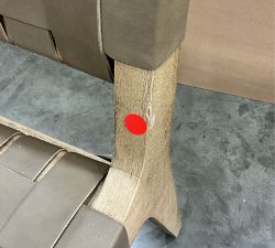 Open Box: Fenton Leather Dining Side Chair - Legacy Taupe, Seadrift Frame