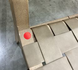 Open Box: Fenton Leather Dining Side Chair - Legacy Taupe, Seadrift Frame