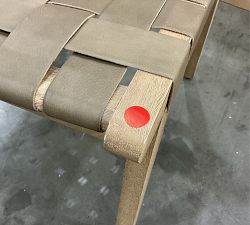 Open Box: Fenton Leather Dining Side Chair - Legacy Taupe, Seadrift Frame