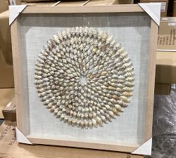 Open Box: Tulip Shell Shadow Box Wall Art (23.75") - Beige