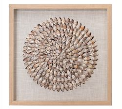 Open Box: Tulip Shell Shadow Box Wall Art (23.75") - Beige