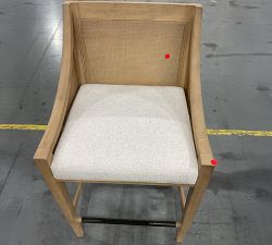 Open Box: Atwood Cane Counter Stool (26") - Performance Boucle Oatmeal, Seadrift