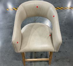 Open Box: Baldwin Leather Swivel Counter Stool (25") - Statesville Pebble, Seadrift