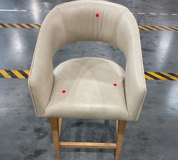 Open Box: Baldwin Leather Swivel Counter Stool (25") - Statesville Pebble, Seadrift