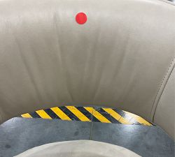 Open Box: Baldwin Leather Swivel Counter Stool (25") - Statesville Pebble, Seadrift