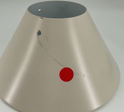 Open Box: Jocelyn Flared Enamel Pendant, Small (9.5") - White/Brass