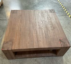Open Box: Rockport Square Reclaimed Wood Coffee Table (44") - Cocoa Brown