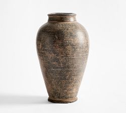 Open Box: Rustic Vase Tall (18"H) - Brown