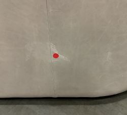 Open Box: Ayden Barrel Arm Leather Swivel Armchair (32") - Statesville Pebble