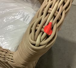 Open Box: Huntington Roll Arm Dining Chair with High Performance Cushion Cover - Natural