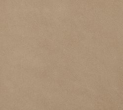 Open Box: Jake Leather Seadrift Wood Base Sofa (70"W, 40"D), Bench Cushion - Nubuck Sand