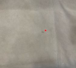 Open Box: Jake Leather Seadrift Wood Base Sofa (70"W, 40"D), Bench Cushion - Nubuck Sand