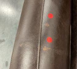 Open Box: Manhattan Roll Arm Leather Chair without Nailheads - Statesville Espresso