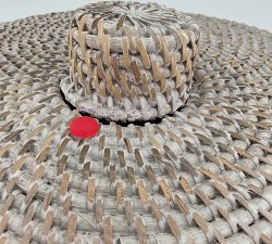 Open Box: Tava Rattan Beehive Laundry Hamper with Lid - White Wash