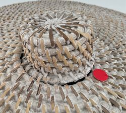 Open Box: Tava Rattan Beehive Laundry Hamper with Lid - White Wash