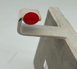 Open Box: Terracotta Snowman Stocking Holder - White