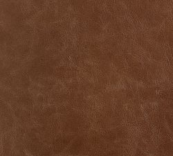 Open Box: Tyler Roll Arm Leather Swivel Armchair with Nailheads (36") - Gravel Walnut