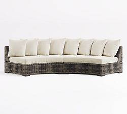 Huntington Wicker Rounded Outdoor Sectional (137")