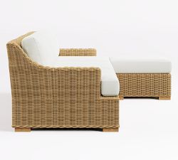 Huntington Wicker 4-Piece Slope-Arm Outdoor Sectional (95")