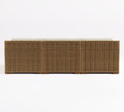 Huntington Wicker 4-Piece Slope-Arm Outdoor Sectional (95")