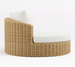 Huntington Wicker Round Swivel Outdoor Daybed