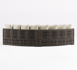 Huntington Wicker Rounded Outdoor Sectional (137")