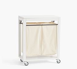 Open Box: Aubrey Laundry Cart - White