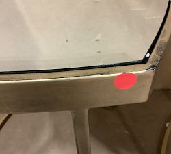 Open Box: Clara Square Glass Nesting Tables, Set of 2 - Antique Gold