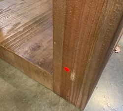 Open Box: Rockport Rectangular Reclaimed Wood Side Table (24") - Cocoa Brown