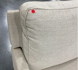 Open Box: Tyler Square Arm Swivel Glider Manual Recliner without Nailheads - Performance Textured Chenille Oatmeal