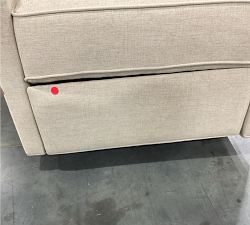 Open Box: Tyler Square Arm Swivel Glider Manual Recliner without Nailheads - Performance Textured Chenille Oatmeal