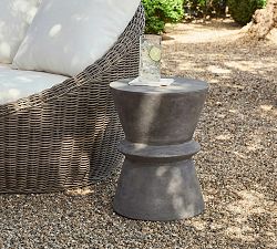 Clessidra Concrete Round Outdoor End Table (15")