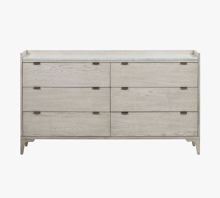Geary Marble Top 6-Drawer Dresser (60") | Pottery Barn