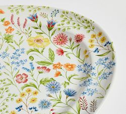 Spring Garden Stoneware Oval Serving Platter