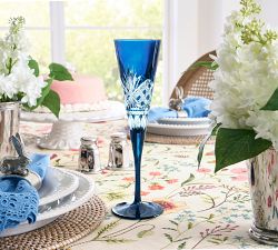 Antique Cut Glass Champagne Flutes - Set of 4