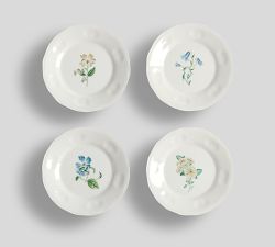 Monique Lhuillier Summer Blossom Outdoor Melamine Appetizer Plates - Mixed Set of 4