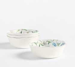 Monique Lhuillier Summer Blossom Outdoor Melamine Cereal Bowls - Set of 4
