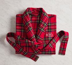Stewart Plaid Yarn Dye Flannel Robe