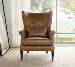 Champlain Roll Arm Leather Chair
